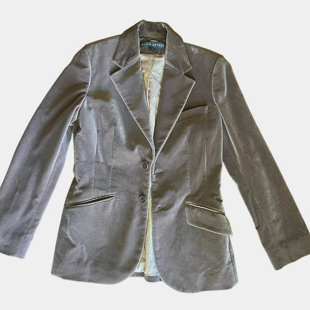 Ralph Lauren Black Label Women's Velvet Blazer | Made in Italy | Size 8